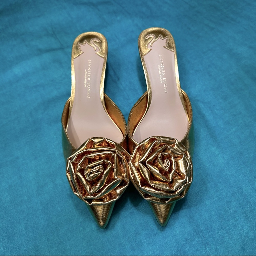 Jennifer Sumko~Antonio Melani Shell Women 5.5M  Sling Back Flats Classic Preppy